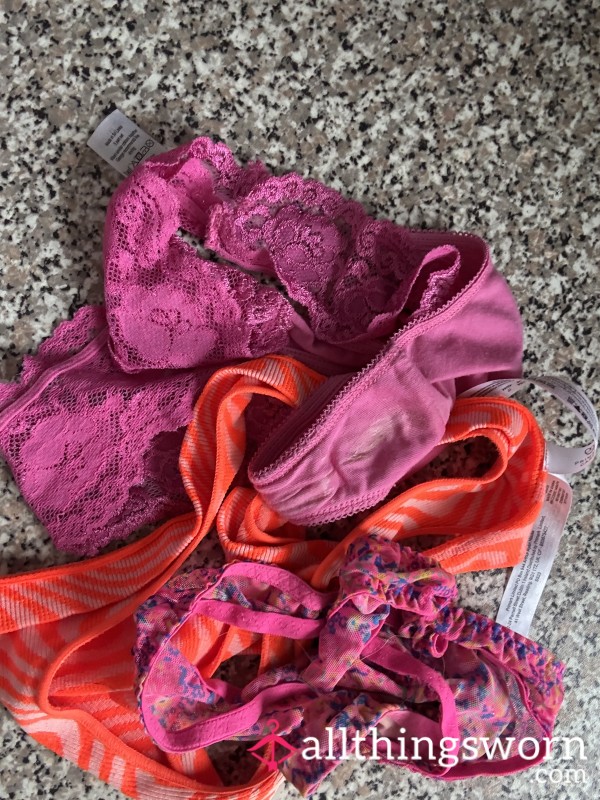 3x Worn Thongs Bundle