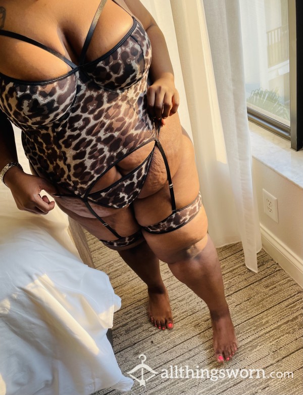 3XL Leopard Print Three-Piece Set