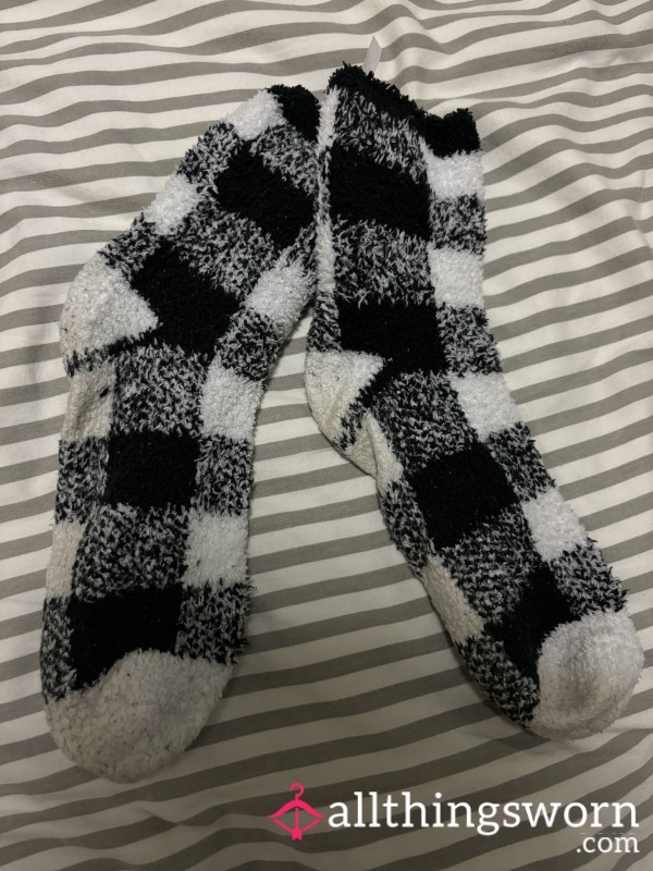 4 Day Well Worn Old Fuzzy Socks!