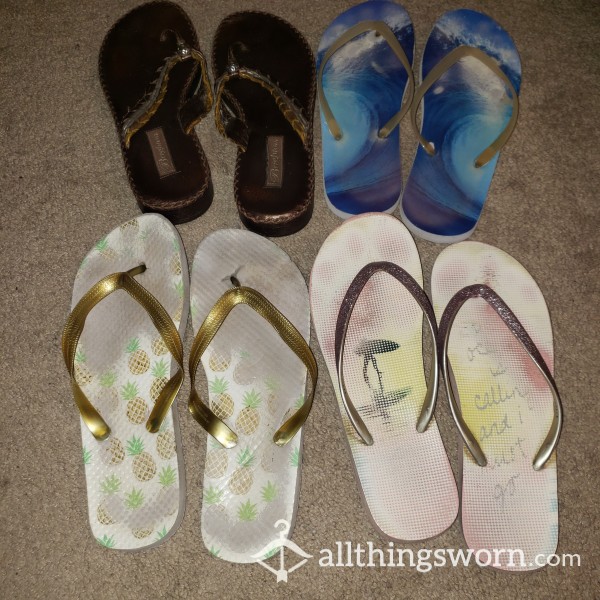 4 Pairs Of Flip-flops!!!