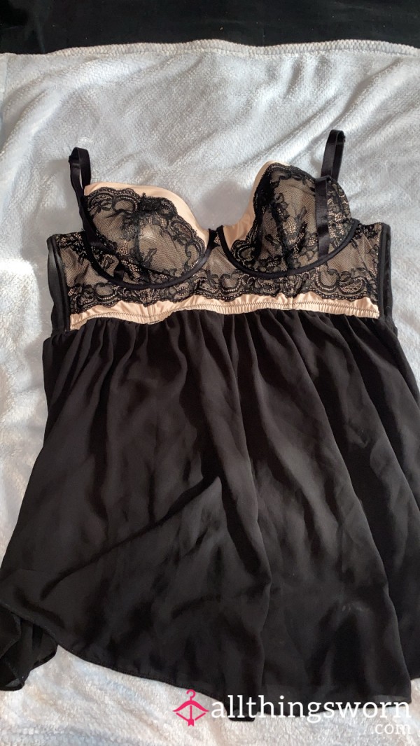 🌸Reduced!🌸 Black And Tan Lingerie Dress