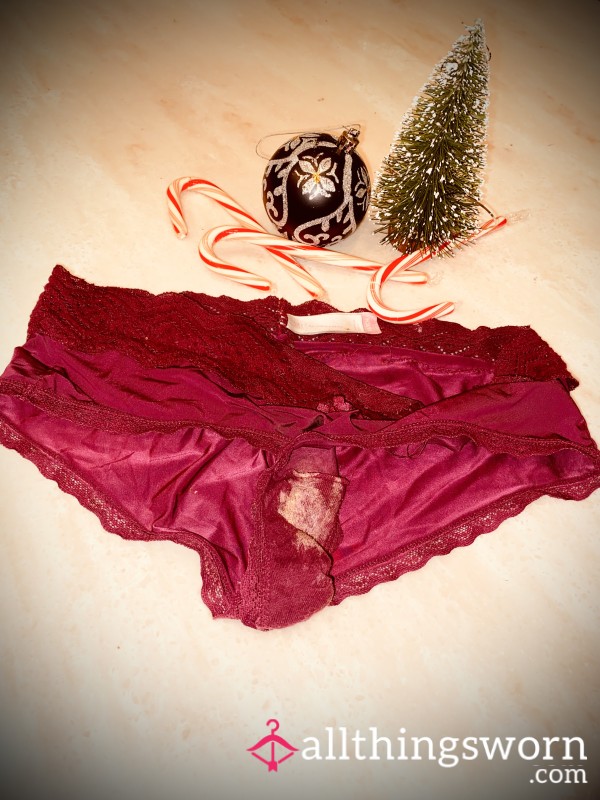 48-Hour Worn Red Panties - Stressful Office Day, Intense Leg Workout, And All-Night Wear