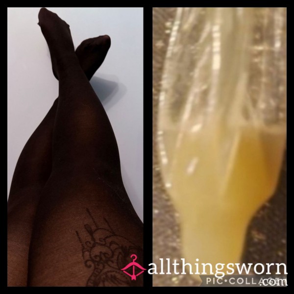 48 Hour Worn Tights With C*m Filled Condom And Cei Voicenote