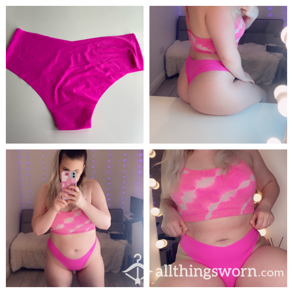 48h Wear Nylon Pink Seamless Brazillian Panties