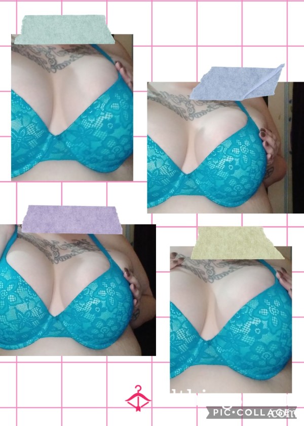 🩵5 Year Old Baby-Blue PushUp Bra, Detailed With Delicate Flor*l Lace 40-42D Cup