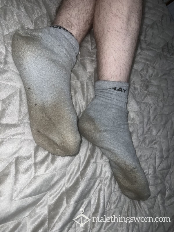 5 Day Worn Grey Socks🥰🙈Musky As Always🤤😏