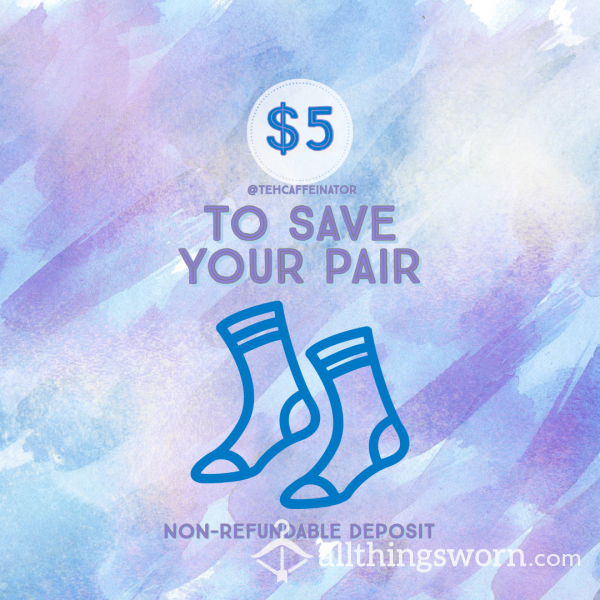 $5 Deposit To Save A Favorite Pair - Kink Coins Accepted (And Most Major Payment Methods)