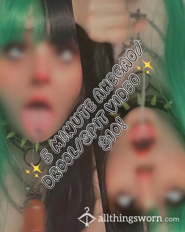 5 Minute Egirl/Emo Ahegao Drool Fetish S**y Wet And Messy Video