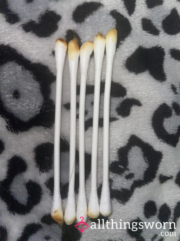 5 Pack Used Cotton Buds, Really Dirty!