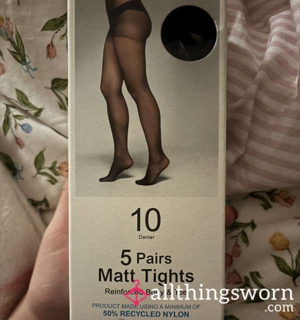 5 Pairs Of 10 Denier Tights Let’s Get Messy😉💦