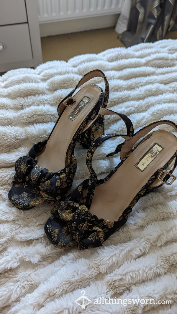 5 Year Old Well Worn Platform Open Toe Heels