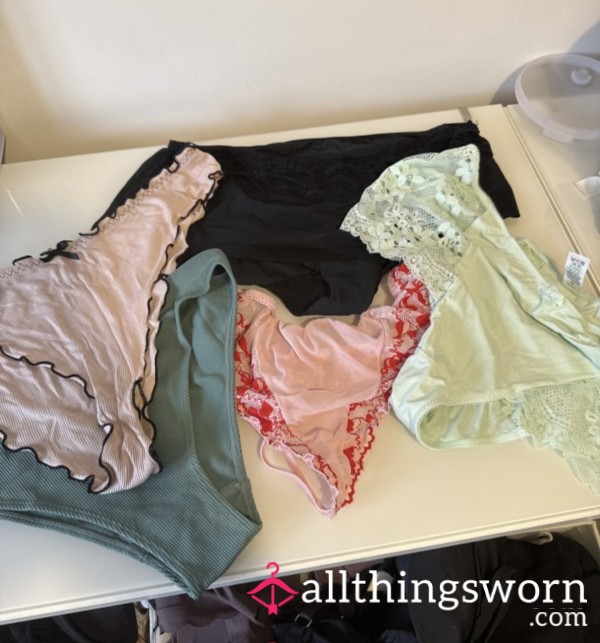 50+ Pairs Of Panties, Thongs, Brazilians, Lace & All Colours! Worn, C*mmed In, 🍋