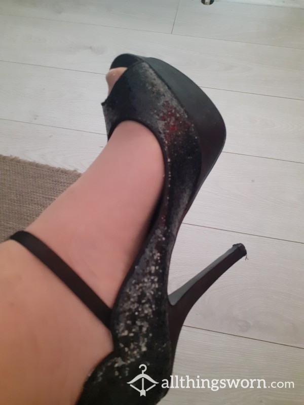 6 Ins Glitter Heels