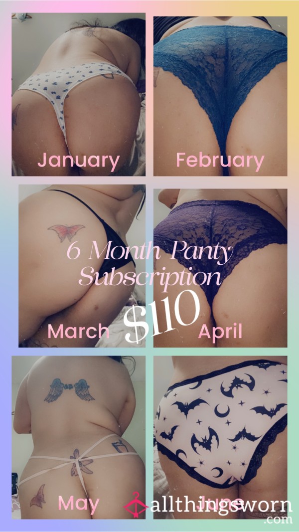 6 Month Panty Subscription