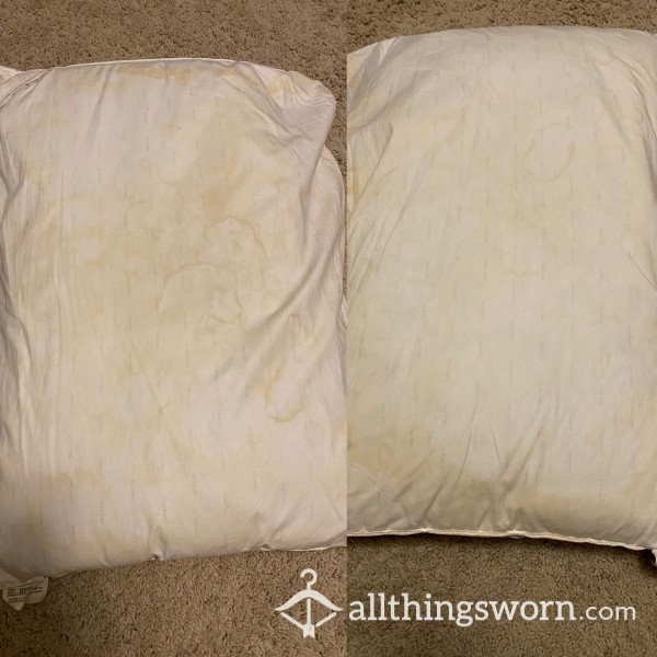 6 Year Old Sweat (and Other) Stained Pillow