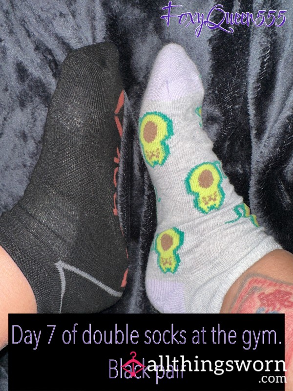 7 Days Of Double Socks In The Gym. Black Pair.