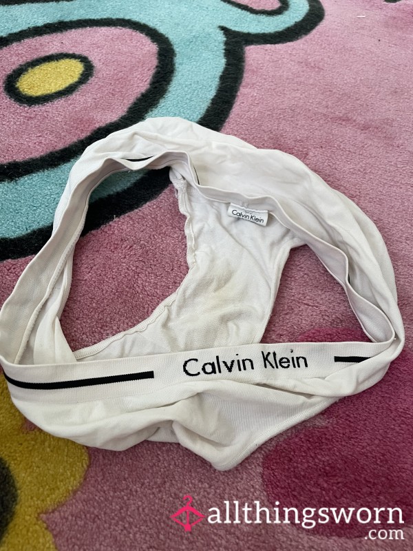 7 Year Old White Calvin Klein Briefs