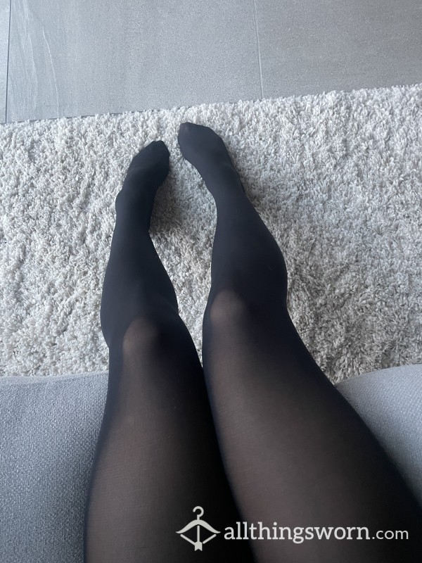 80 Denier Black Pantyhose