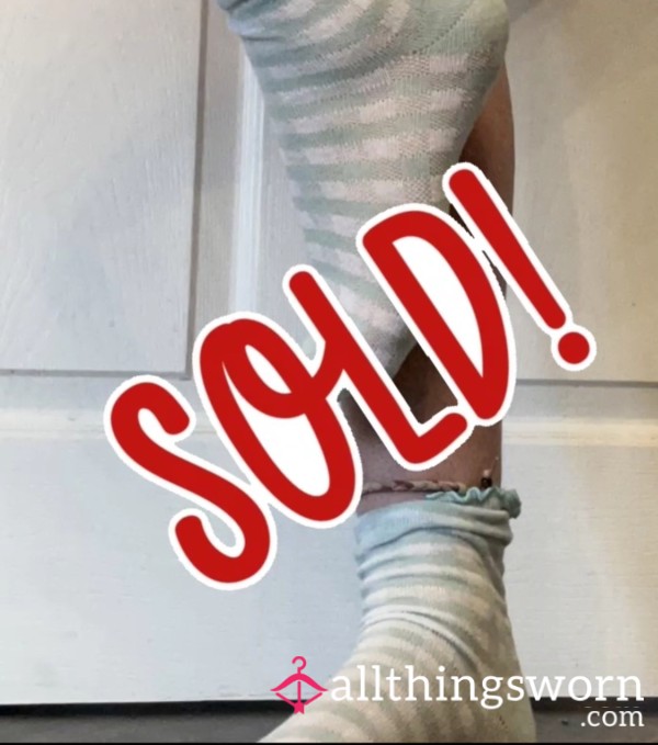 🦶🏼🦶🏼 Mint Green And White Stinky Socks 🦶🏼🦶🏼