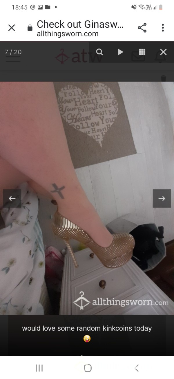 8ins Gold Heels X