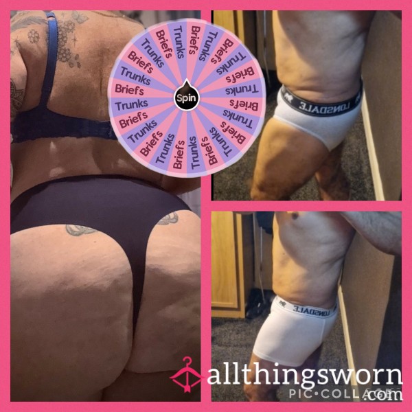 96 Hour Worn Lucky Wheel Trunks Or Briefs M/F Duo Wear With Cei Instruction