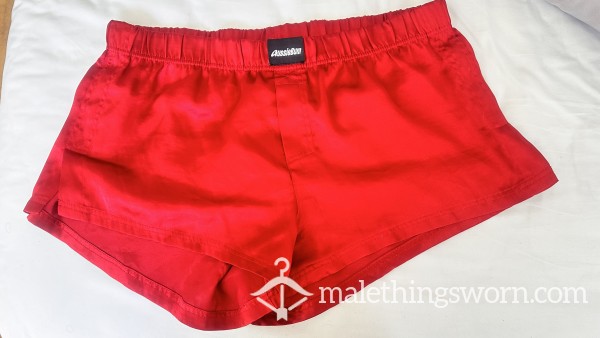 AUSSIEb*m SILKY RED SHORTS - MEDIUM