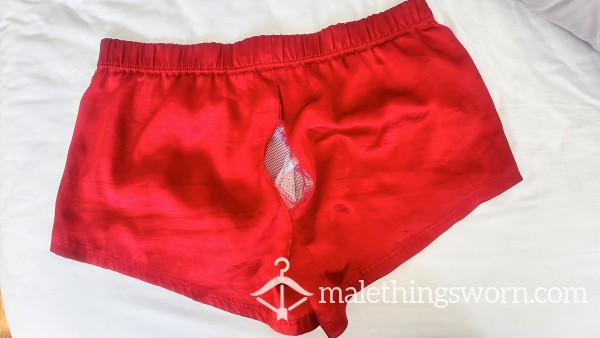 AUSSIEb*m NYLON RED SHORTS - MEDIUM