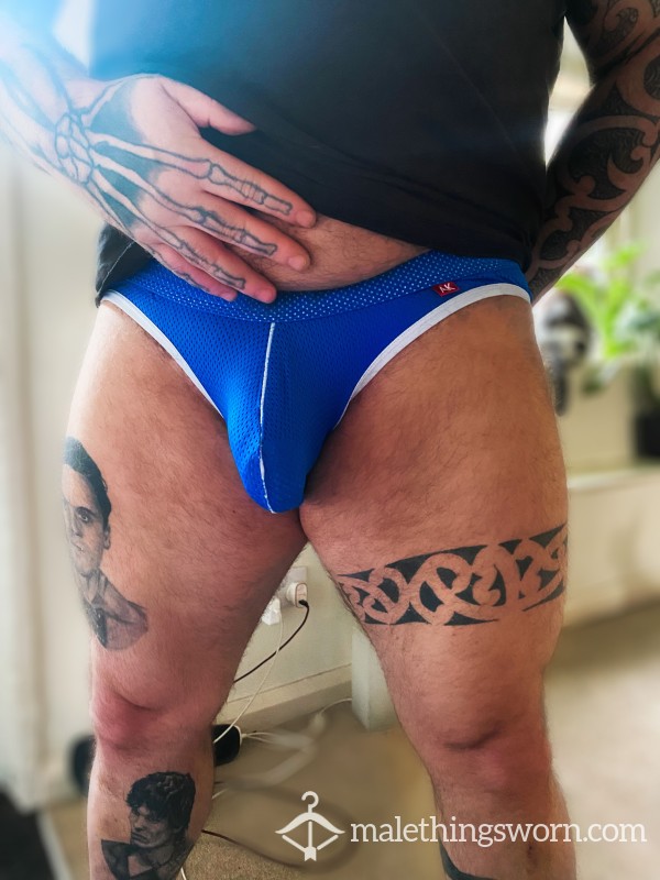 Absolutely Filthy Blue Mesh Jockstrap + FREE Polaroid 📸