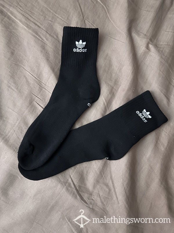 Adidas Black Quarter Socks (L)