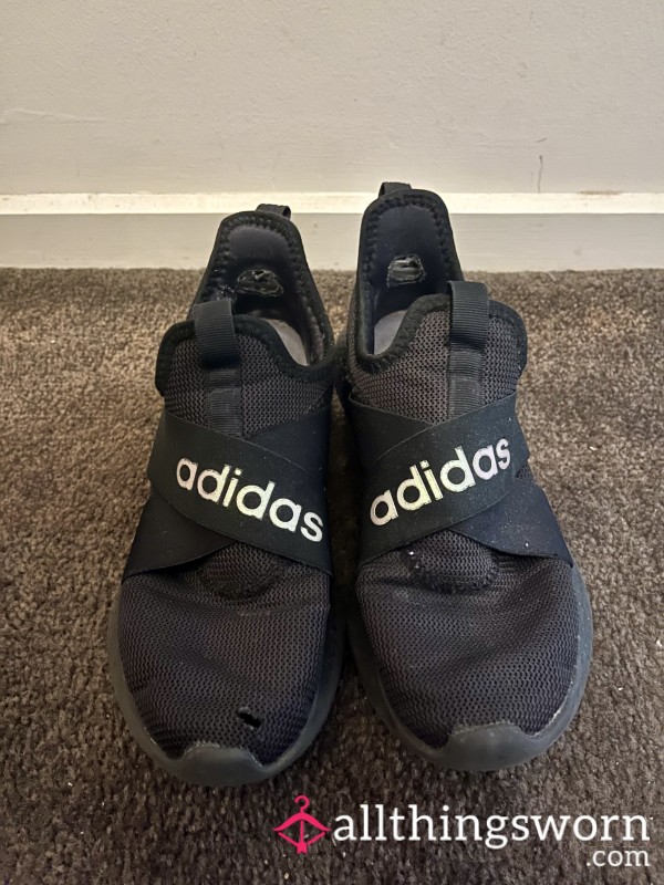 ADIDAS Sneakers, Thoroughly Worn, Barefoot And With Socks