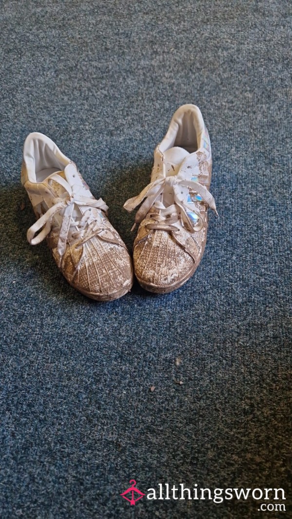 Adidas Trainers Destroyed Very Well Worn