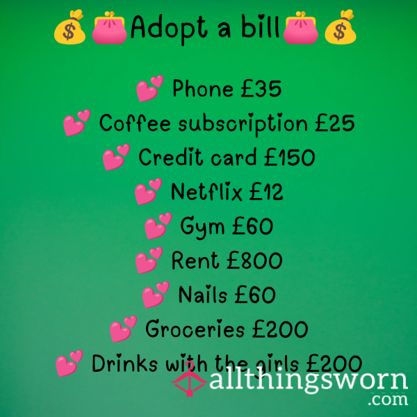 👛💰 Adopt A Bill 💰👛