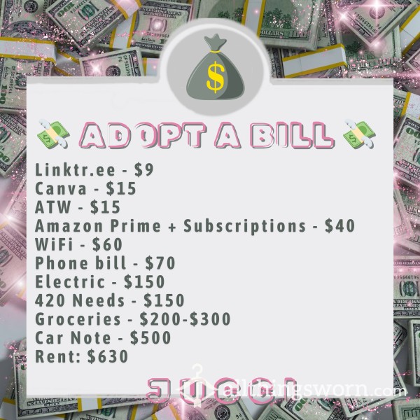 ADOPT A BILL 💸 [A FINsl*tS GREATEST WISH ✨]