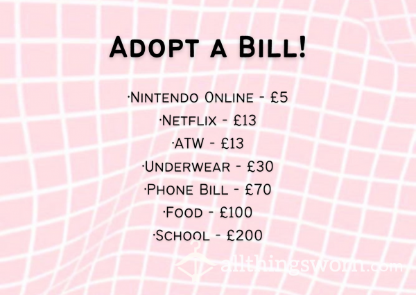 Adopt A Bill And Get A Treat In Return 💋