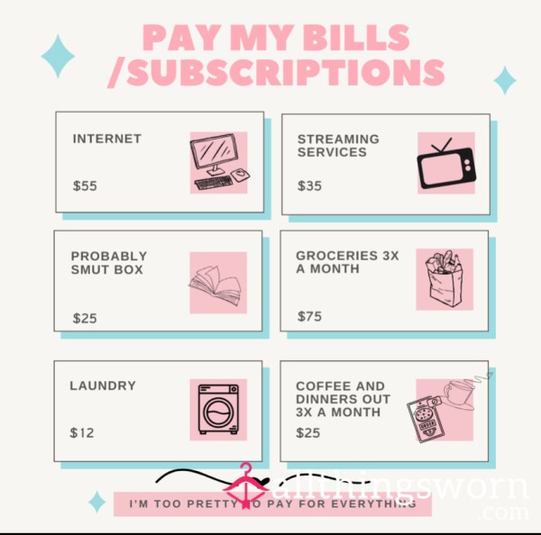 Adopt A Bill And Take Care Of Me!