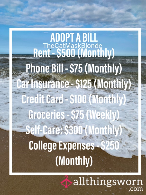 💰 Adopt A Bill – Be Useful For Once 💰