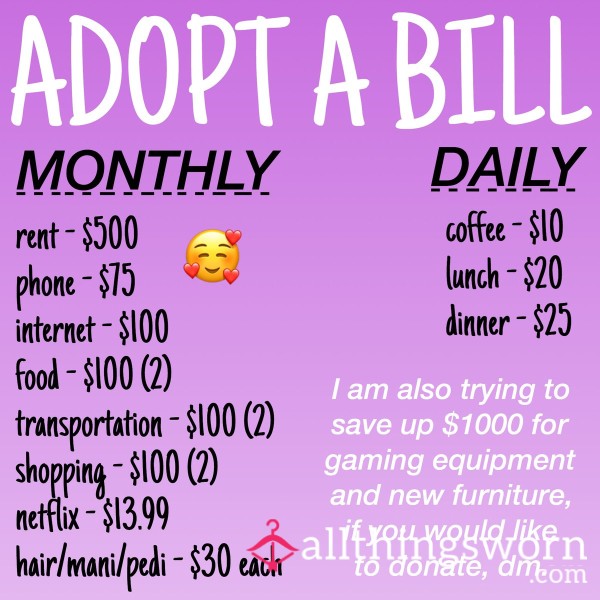 Adopt A Bill For Me ♥️