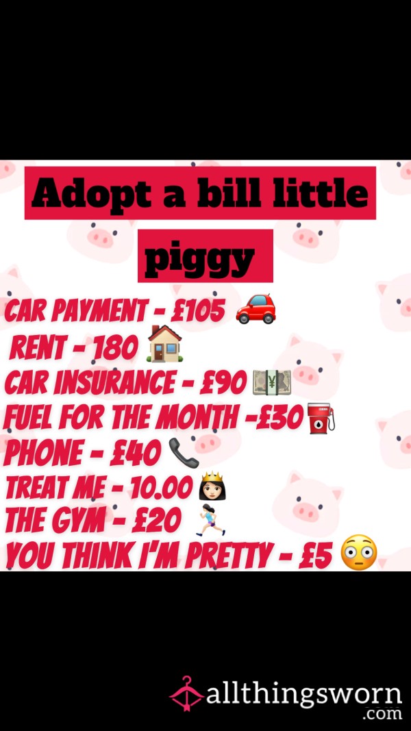 Adopt A Bill For The Month