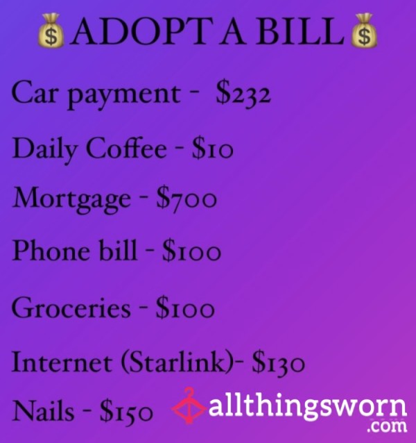 💜💰Adopt A Bill For Your Lucious Queen