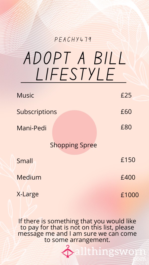 Adopt A Bill - Lifestyle