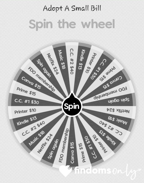 Adopt A Small Bill Wheel Spin