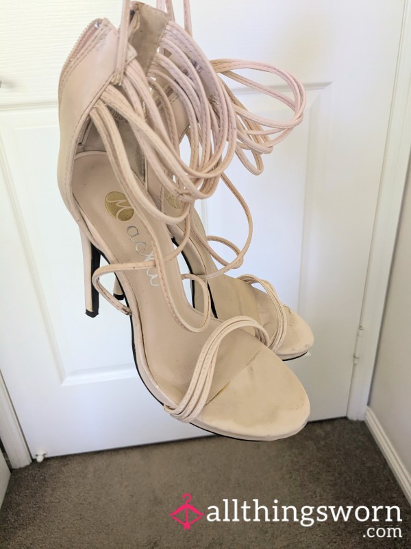 Adorable Beige Strappy Heels