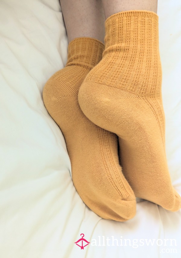 Adorable Mustard Yellow Socks