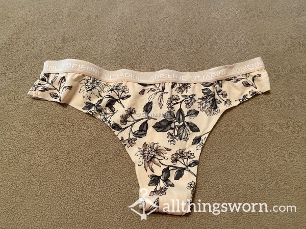 Adrienne Pink Flower Thong Pantie