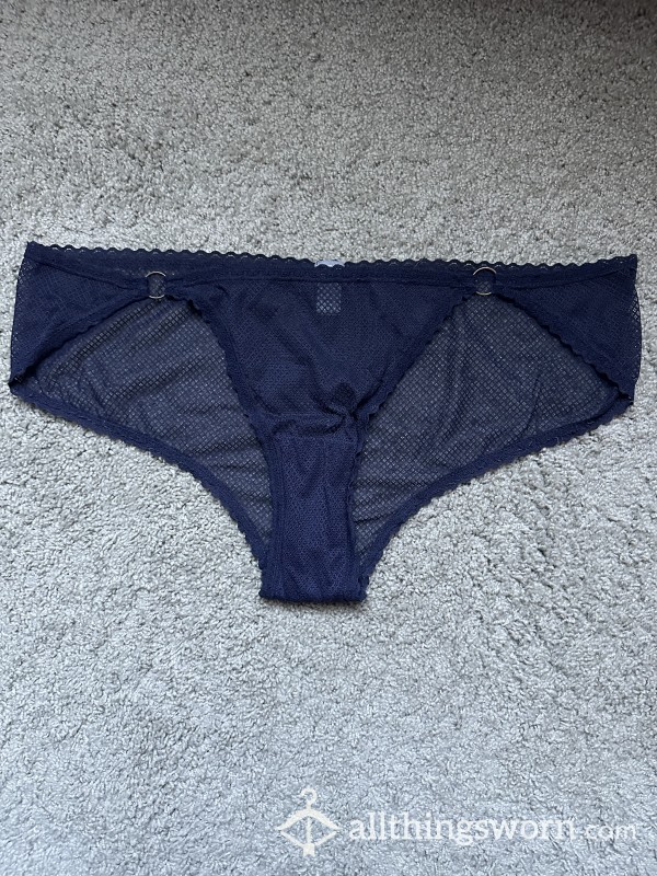 Aerie Sheer Navy Cheeky Panties