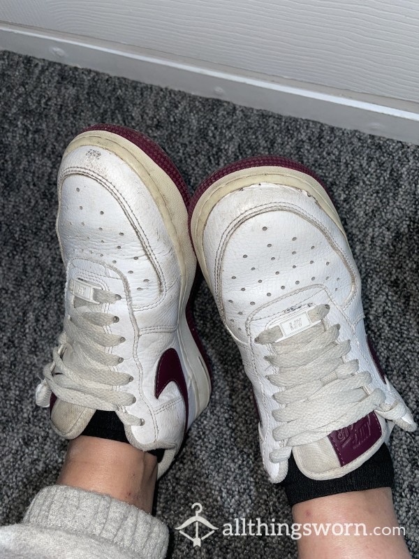 AF1 White/purple Stinky Trainers