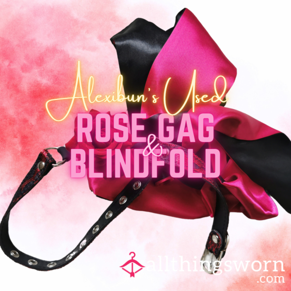 Alexibun's Used Rose Gag & Blindfold - International Standard Shipping Included!