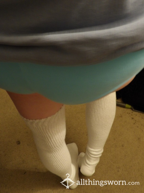 All White Thigh High Socks & Panties