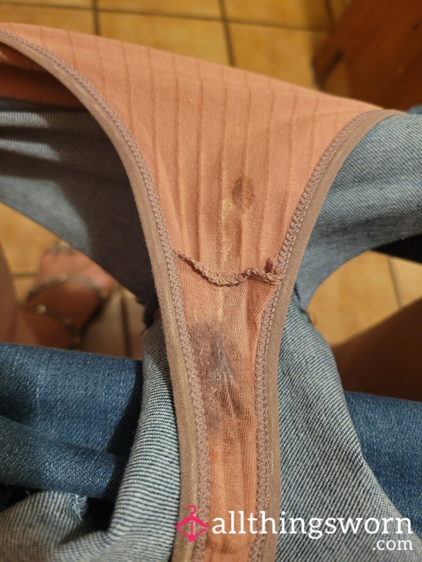 Almost-didn't-make-it Cantaloupe Cotton Thong