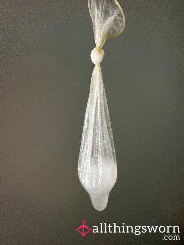 Alpha’s C*m Filled Condom For Your Enjoyment